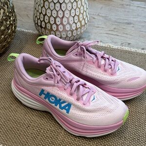 Hoka Women's Pink and Blue Athletic Shoes